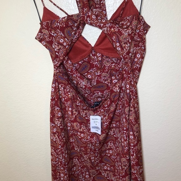 LOVELY day open tie back paisley print dress size L - Picture 6 of 9